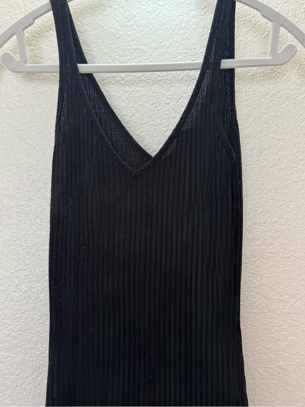 Black Ribbed Maxi Dress | Stretchy Minimal Tank Dress | Bodycon Casual